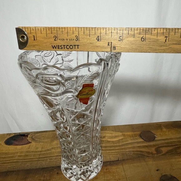 Anna Hutte Bleikristall Lead Crystal Vase Vintage 24% PbO - Picture 7 of 7